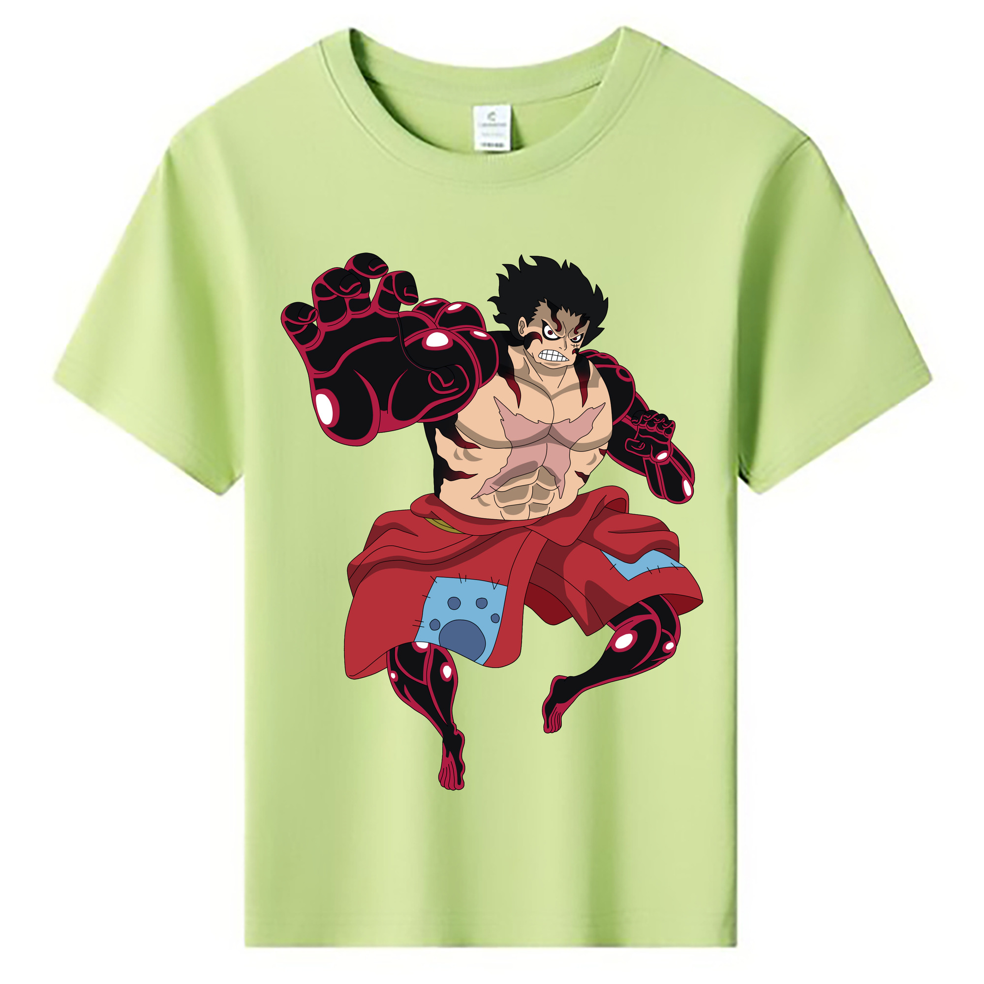 ワンピース モンキー・D・ルフィ ONE PIECE Monkey D. Luffy 綿100％キッズTシャツ（フロントプリント）